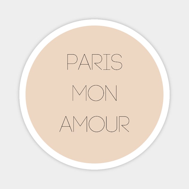 Paris mon amour - French art Print Magnet by From Mars